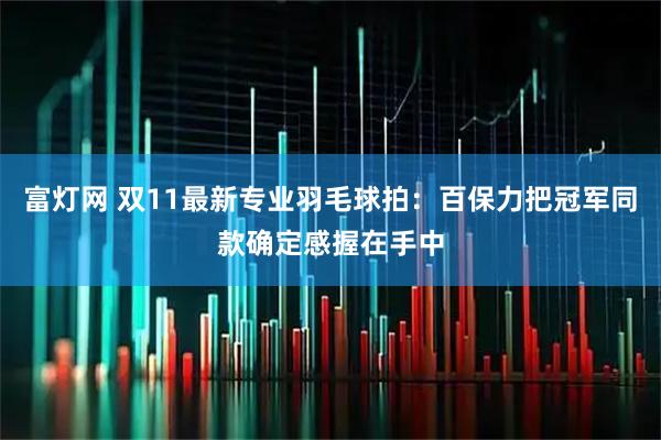 富灯网 双11最新专业羽毛球拍:百保力把冠军同款确定感握在手中